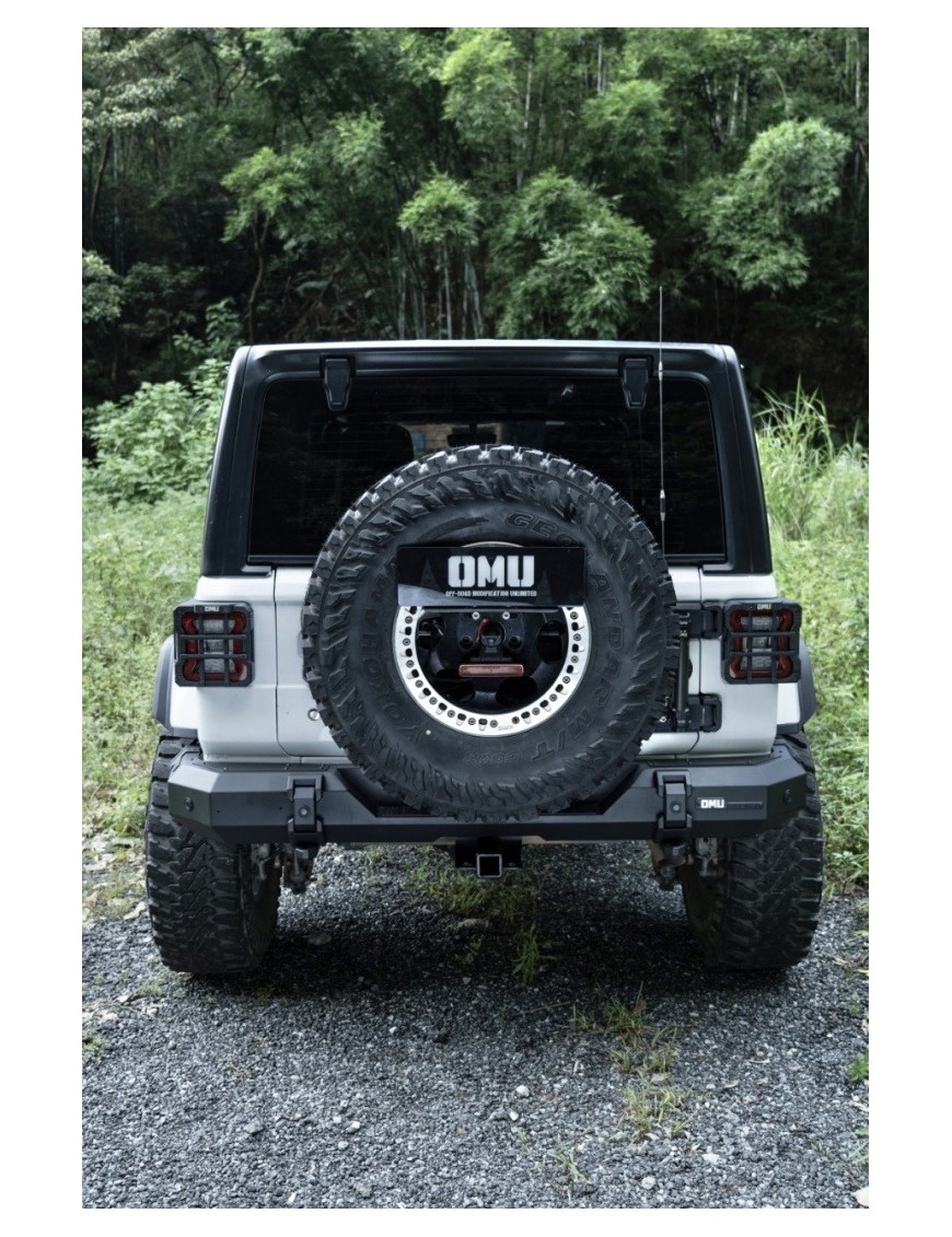 Zderzak tylny aluminiowy OMU Jeep Wrangler JL/JLU 2018+ z otworami na czujniki PDC