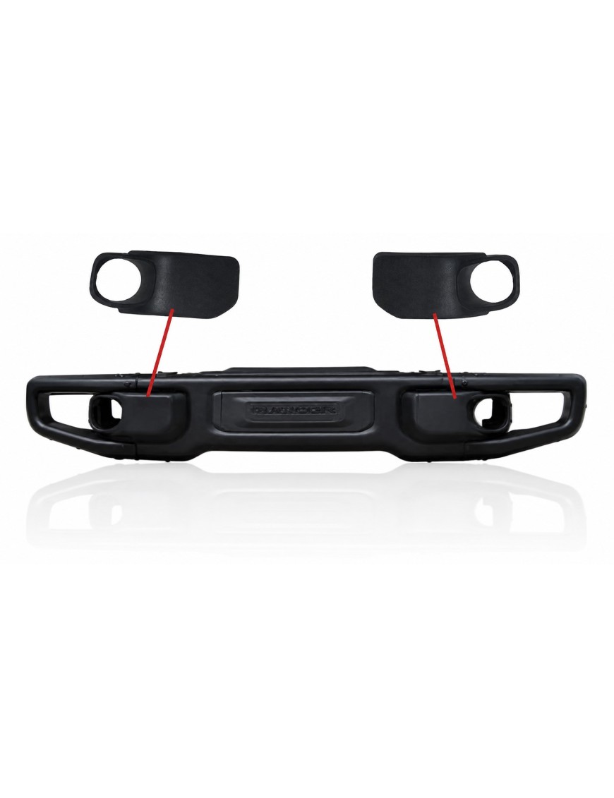 Zaślepki zderzaka rocznicowego Jeep Wrangler JL bez PDC, komplet L+P