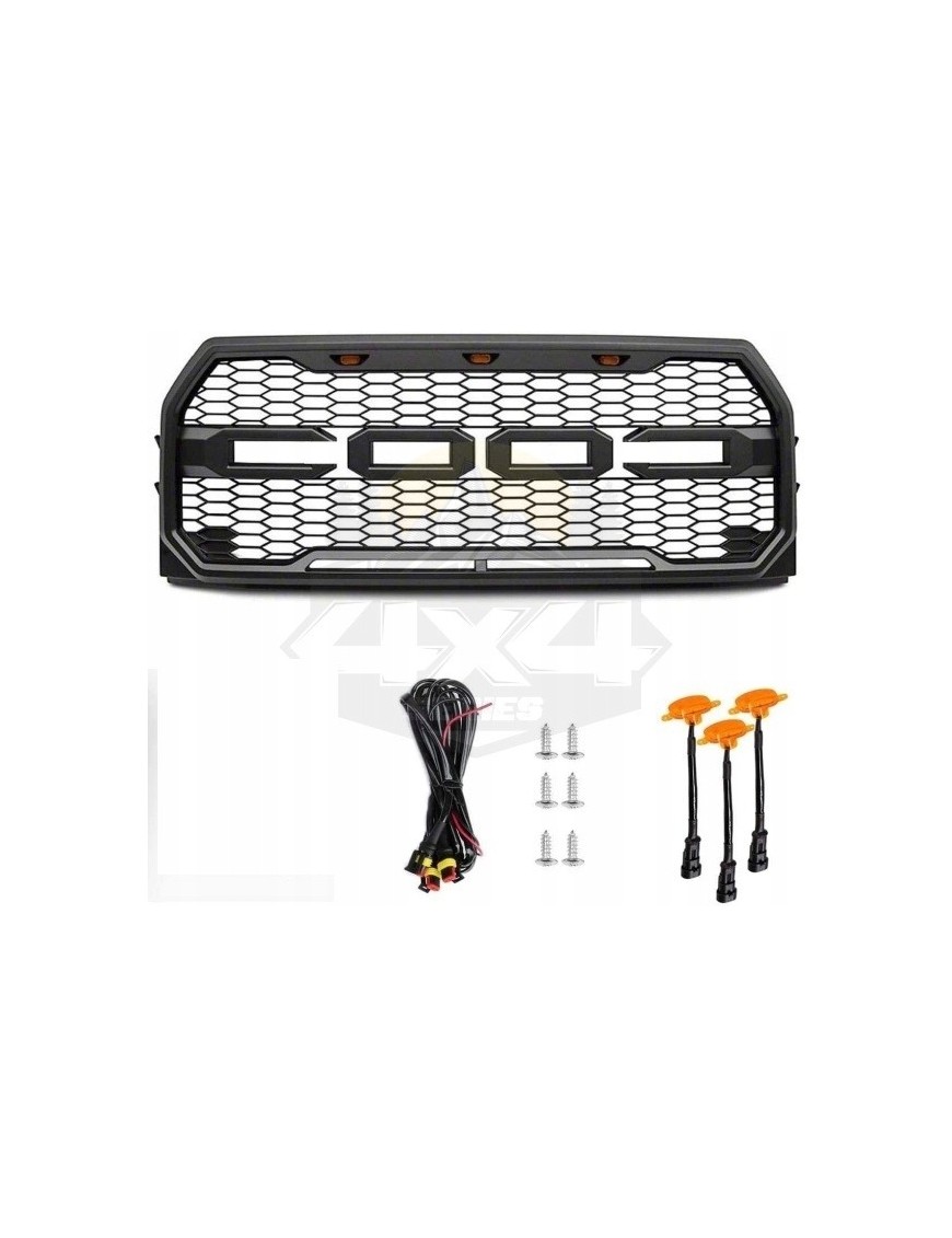 Atrapa grilla Ford F-150 2015–2017 w stylu Raptora z LED — TXMQ 1701-1