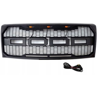 Atrapa grilla Ford F-150 2009–2014 w stylu Raptora z LED — TXMQ 1701-23