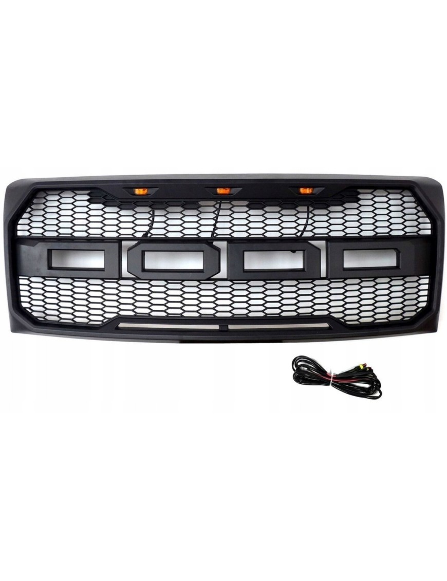 Atrapa grilla Ford F-150 2009–2014 w stylu Raptora z LED — TXMQ 1701-23