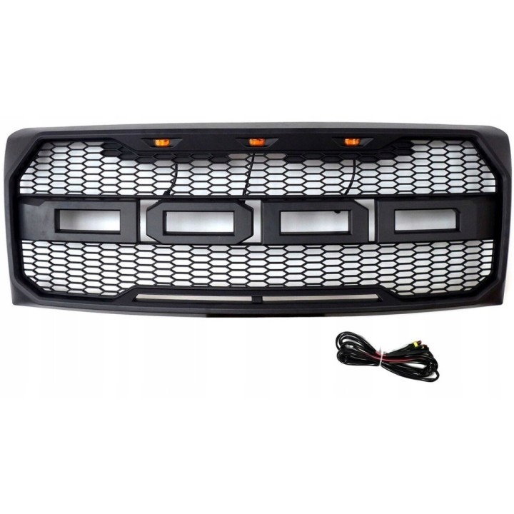 Atrapa grilla Ford F-150 2009–2014 w stylu Raptora z LED — TXMQ 1701-23