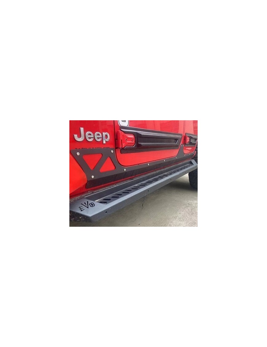 Ozdobne nakładki progów TopFire Jeep Wrangler JLU 4D — komplet P+L