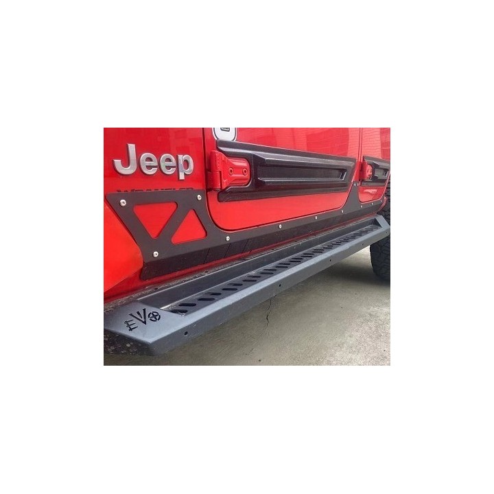 Ozdobne nakładki progów TopFire Jeep Wrangler JLU 4D — komplet P+L