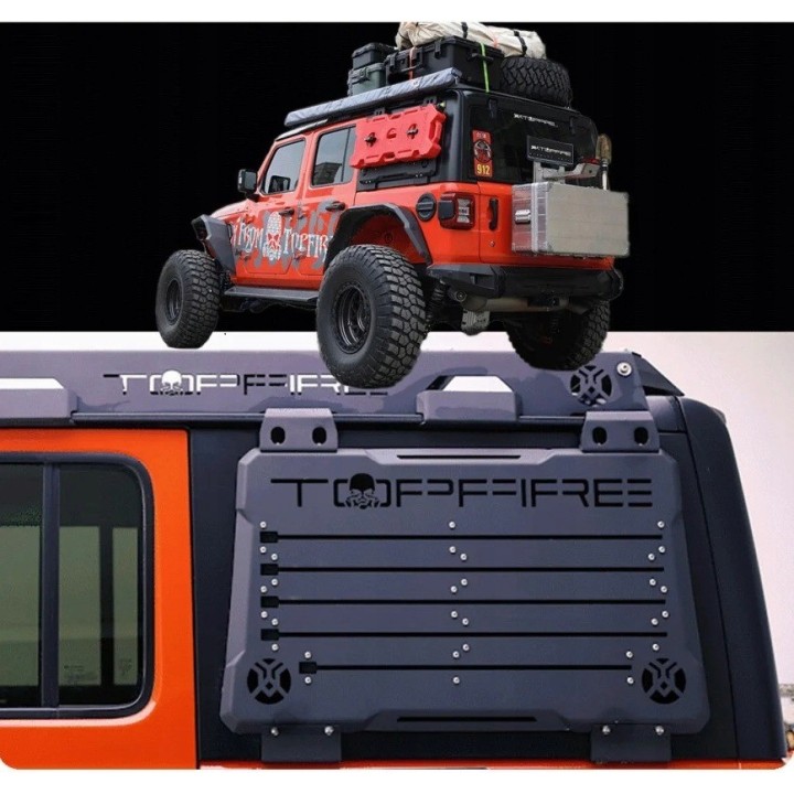 Panele bocznych szyb TopFire komplet P+L Jeep Wrangler JLU 2018-2022