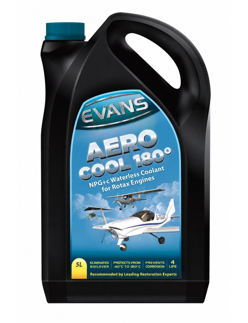 Evans Aero Cool 180 – bezwodny płyn chłodniczy 25 l, silniki lotnicze Rotax