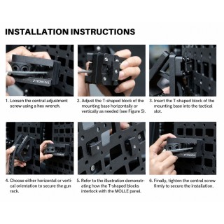 Uchwyty uniwersalne do paneli molle, komplet 2 szt. – Jeep Wrangler JLU, Gladiator, Ford Bronco