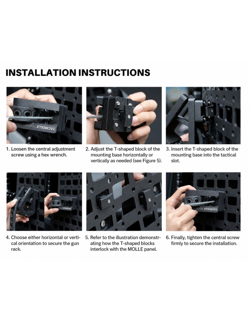 Uchwyty uniwersalne do paneli molle, komplet 2 szt. – Jeep Wrangler JLU, Gladiator, Ford Bronco