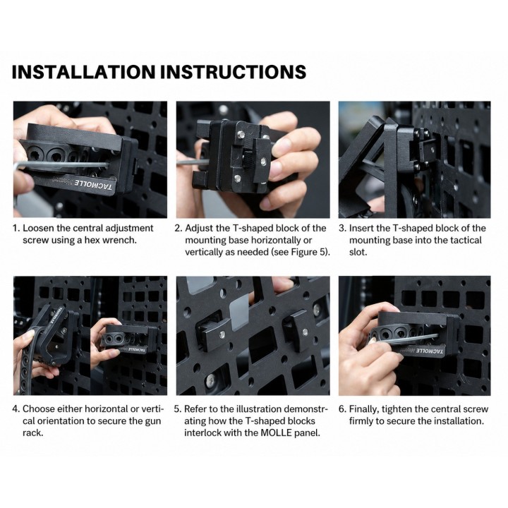 Uchwyty uniwersalne do paneli molle, komplet 2 szt. – Jeep Wrangler JLU, Gladiator, Ford Bronco