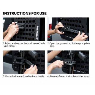 Uchwyty uniwersalne do paneli molle, komplet 2 szt. – Jeep Wrangler JLU, Gladiator, Ford Bronco - ujęcie 2