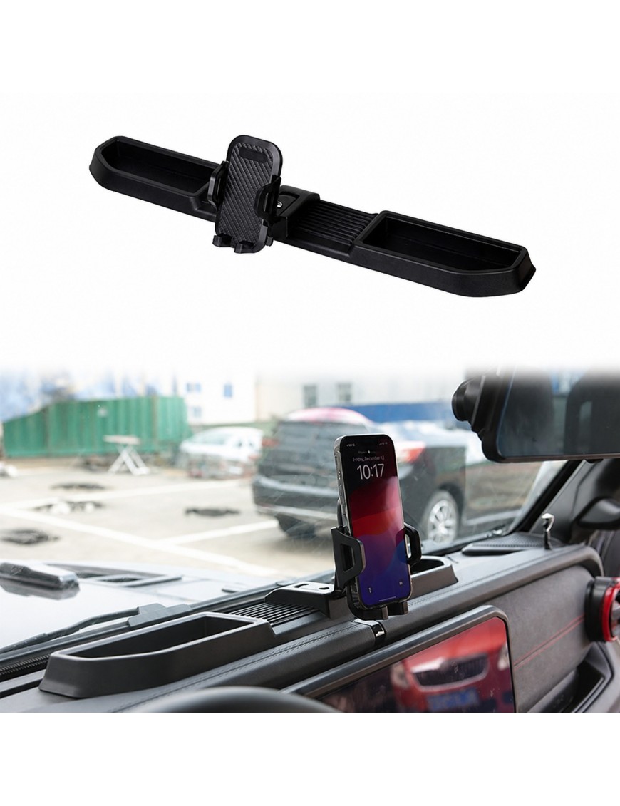 Półka na deskę rozdzielczą z uchwytem na telefon TopFire – Jeep Wrangler JL
