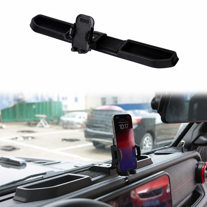 Półka na deskę rozdzielczą z uchwytem na telefon TopFire – Jeep Wrangler JL - ujęcie 5