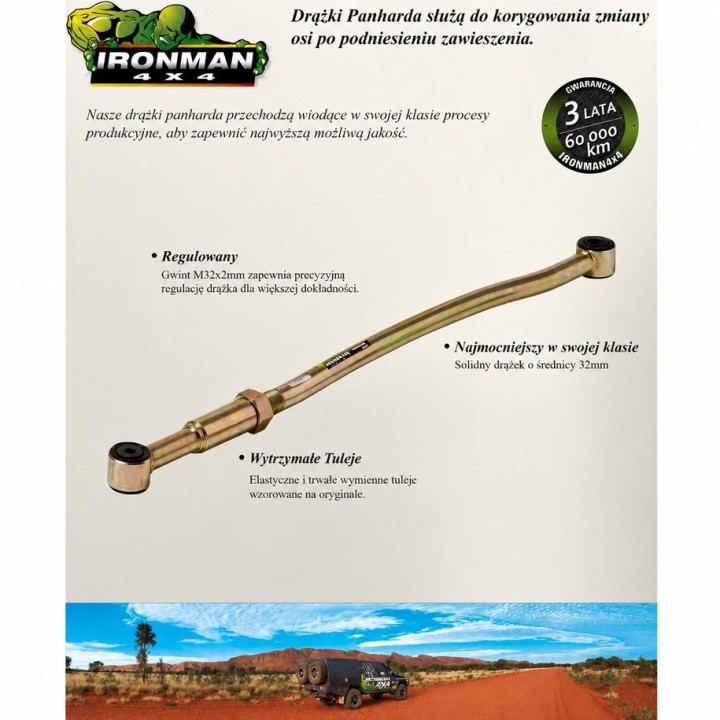 Tylny regulowany drążek panharda do modeli z KDSS Ironman 4x4 — Toyota 4Runner /Prado (PANHARD015-KDSS) - ujęcie 3