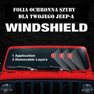 Folia ochronna szyby czołowej Windshield Defense – Jeep Wrangler JL 2018-2025