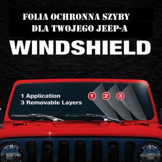 Folia ochronna szyby czołowej Windshield Defense – Jeep Gladiator JT 2020-2025