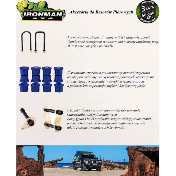 Wieszak resora tył (niezbędne 2SZT) Ironman 4x4 — Toyota Land Cruiser FZJ/HZJ, Toyota Land Cruiser VDJ (1141-1) - ujęcie 3