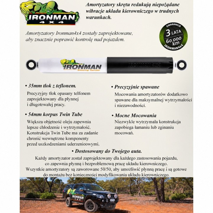 Amortyzator Ironman 4x4 wzmocniony — Nissan Patrol Y60, Mitsubishi Pajero Sport, Mitsubishi L200 (3536) - ujęcie 3