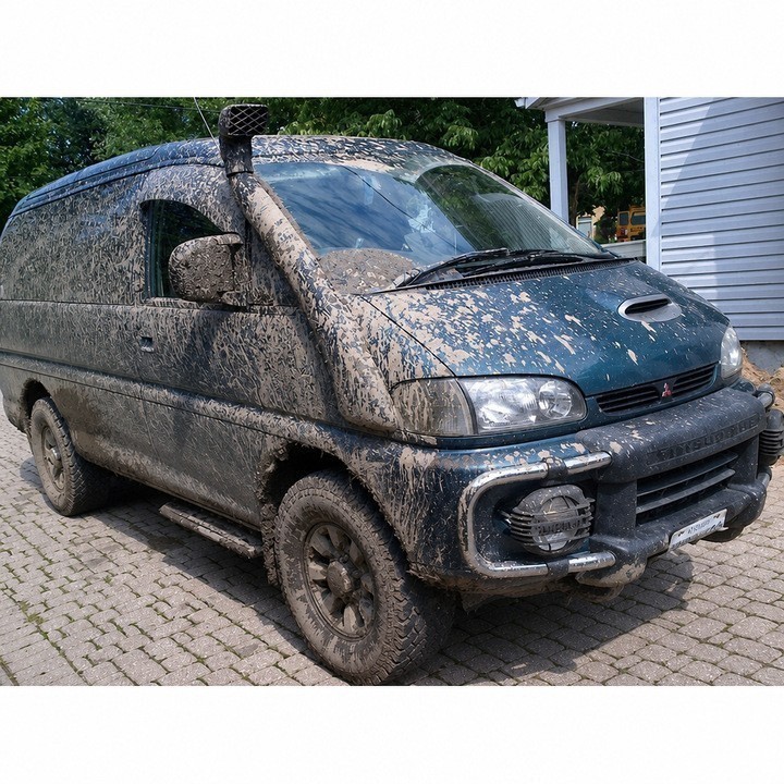 Snorkel Snakeman 4WD, prawa strona — Volkswagen T4, Mitsubishi L400 Delica, Hyundai H1 (SNSL400) - ujęcie 13
