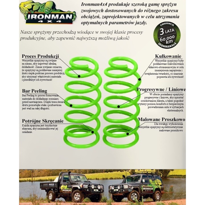 Sprężyny zawieszenia tylne Ironman 4x4 wzmocnione — Toyota Land Cruiser, Toyota FJ Cruiser, Toyota 4Runner Gen 4 - ujęcie 2
