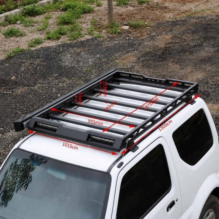 Aluminiowy bagażnik dachowy z oświetleniem LED Snakeman 4WD — Suzuki Jimny Profesjonalny bagażnik (SNR06) - ujęcie 10