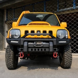 Stalowy przedni zderzak z płytą montażową wyciągarki snakeman 4WD — Suzuki Jimny (SNBF12) - ujęcie 2