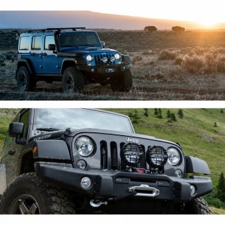 Aluminiowy przedni zderzak z płytą montażową wyciągarki Snakeman 4WD — Jeep Wrangler JK (SNBF06NL) - ujęcie 2