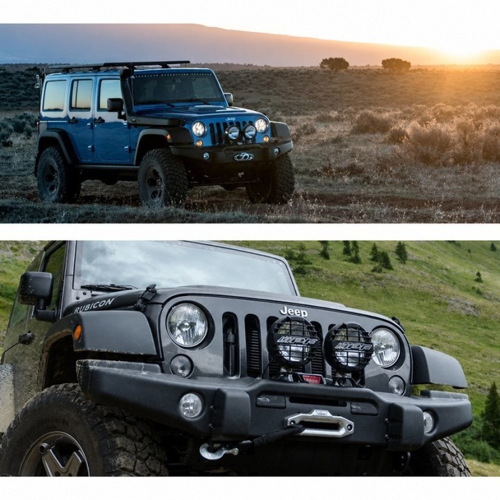 Aluminiowy przedni zderzak z płytą montażową wyciągarki Snakeman 4WD — Jeep Wrangler JK (SNBF06NL) - ujęcie 2