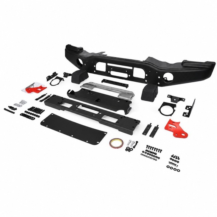 Aluminiowy przedni zderzak z płytą montażową wyciągarki Snakeman 4WD — Jeep Wrangler JK (SNBF06NL) - ujęcie 4