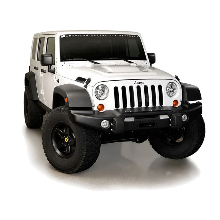 Aluminiowy przedni zderzak z płytą montażową wyciągarki Snakeman 4WD — Jeep Wrangler JK (SNBF06NL) - ujęcie 5