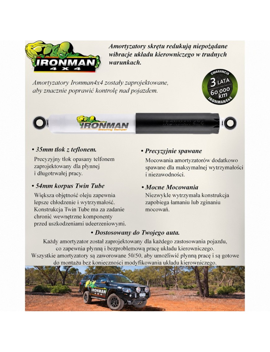 Amortyzator Ironman 4x4 wzmocniony — Nissan Patrol K160, Nissan Patrol K260, Nissan Patrol Y61 (3522) - ujęcie 3
