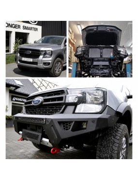 Stalowy przedni zderzak - RAID BAR ironman 4x4 — Ford Ranger Next Gen (BBR110) - ujęcie 6
