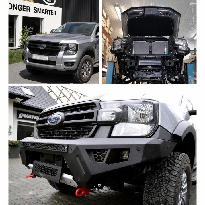 Stalowy przedni zderzak - RAID BAR ironman 4x4 — Ford Ranger Next Gen (BBR110) - ujęcie 6