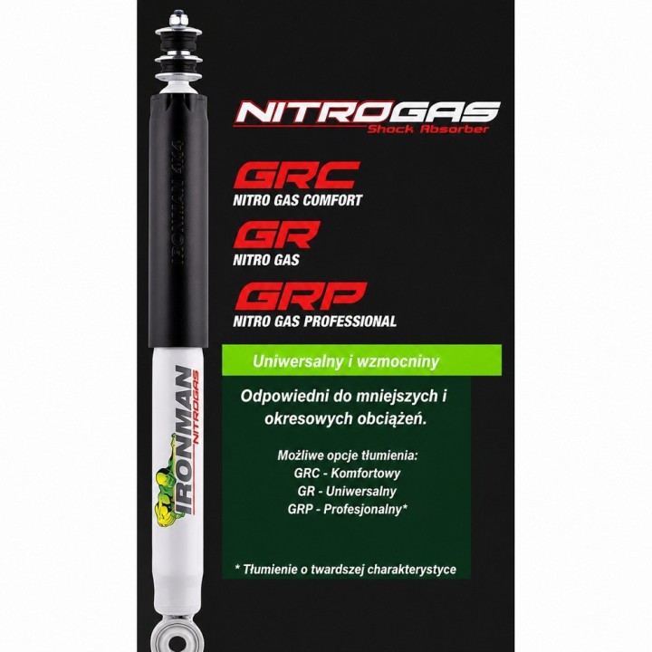 Amortyzator tylny Ironman 4x4 Nitro Gas Comfort, lift 2" — Ford Ranger Next-ge, Volkswagen Amarok (12886GRC) - ujęcie 6
