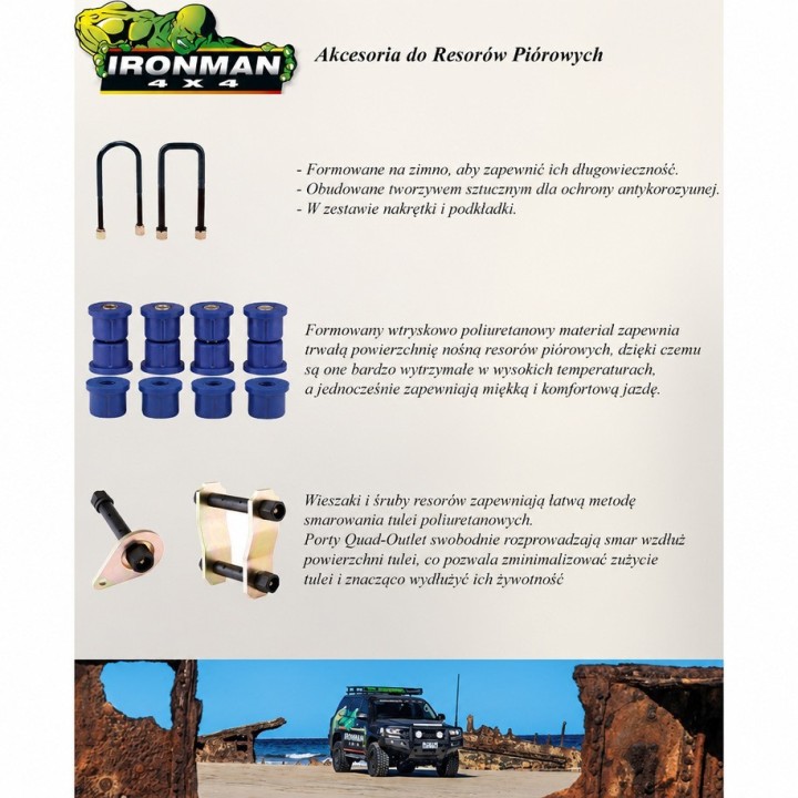 Zestaw obniżenia podpory WAŁU napędowego IRONMAN4X4 — Ford Ranger PX MK3/MK2, Ford Ranger T6 PX, Mazda BT50 (1194K) - ujęcie 3