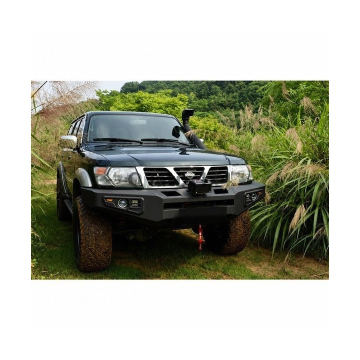Stalowy przedni zderzak z płytą montażową wyciągarki Snakeman 4WD — Nissan Patrol Y61 (SNBF01) IRONMAN 4x4 - ujęcie 2