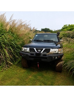 Stalowy przedni zderzak z płytą montażową wyciągarki Snakeman 4WD — Nissan Patrol Y61 (SNBF01) IRONMAN 4x4 - ujęcie 5