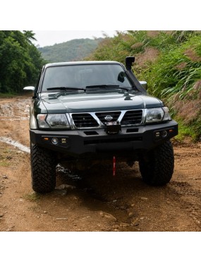 Stalowy przedni zderzak z płytą montażową wyciągarki Snakeman 4WD — Nissan Patrol Y61 (SNBF01) IRONMAN 4x4 - ujęcie 7