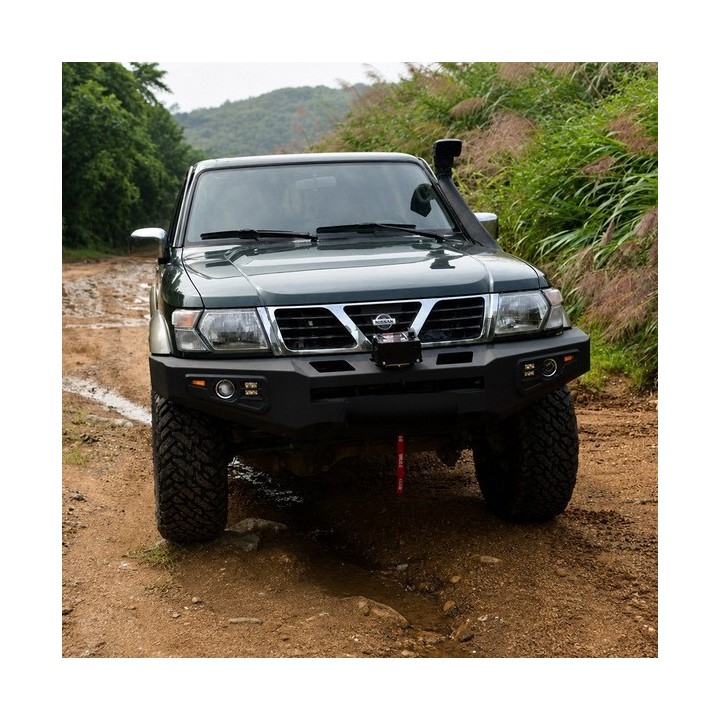Stalowy przedni zderzak z płytą montażową wyciągarki Snakeman 4WD — Nissan Patrol Y61 (SNBF01) IRONMAN 4x4 - ujęcie 7