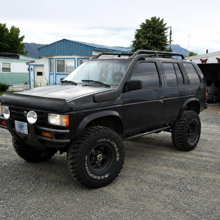 Snorkel Snakeman 4WD, lewa strona — Nissan Navara D21, Nissan Terrano (SNSD21A) - ujęcie 7