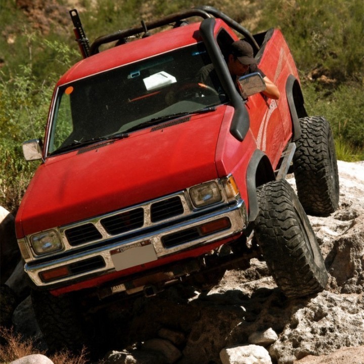 Snorkel Snakeman 4WD, lewa strona — Nissan Navara D21, Nissan Terrano (SNSD21A) - ujęcie 8