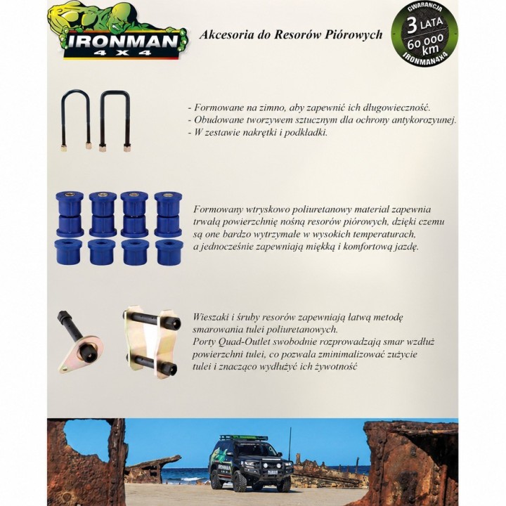 Komplet tulei resorów tył Ironman 4x4 — Toyota Land Cruiser FYJ/HYJ/VDJ (1084UK) - ujęcie 3