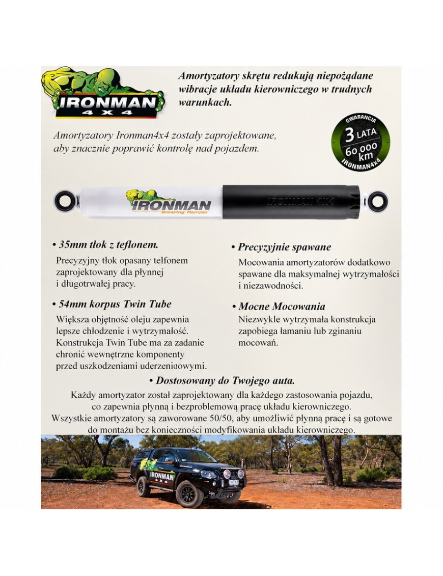 Amortyzator Ironman 4x4 wzmocniony — Toyota Hilux Tiger, Toyota 4Runner Gen 1 (3533) - ujęcie 3