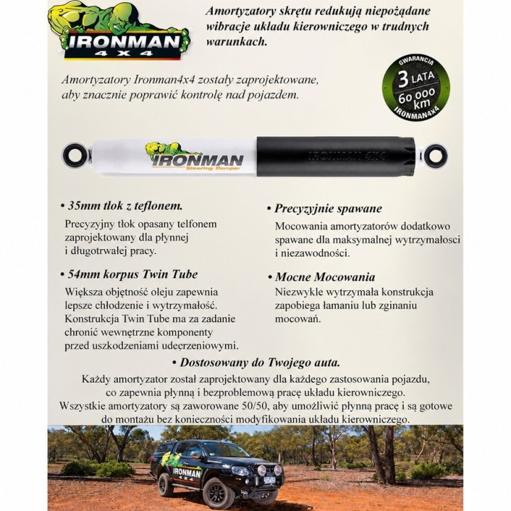 Amortyzator Ironman 4x4 wzmocniony — Toyota Hilux resory przód/tył (3521) - ujęcie 3