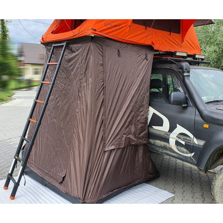 Przedsionek do namiotu dachowego ALASKA 160 cm (wersja krótka) Brązowy Escape