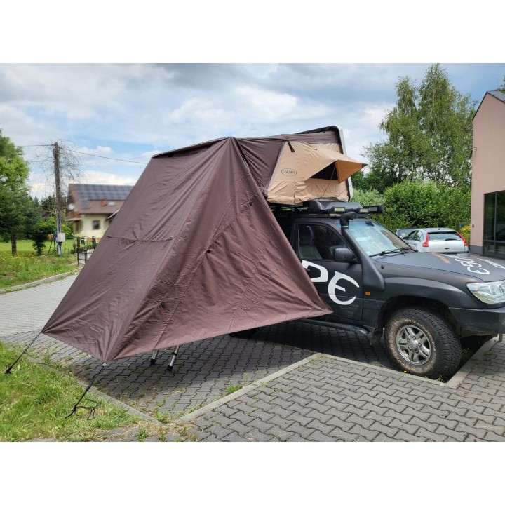 Zadaszenie do namiotu dachowego Escape VARIO 210 cm Brązowe - ujęcie 2