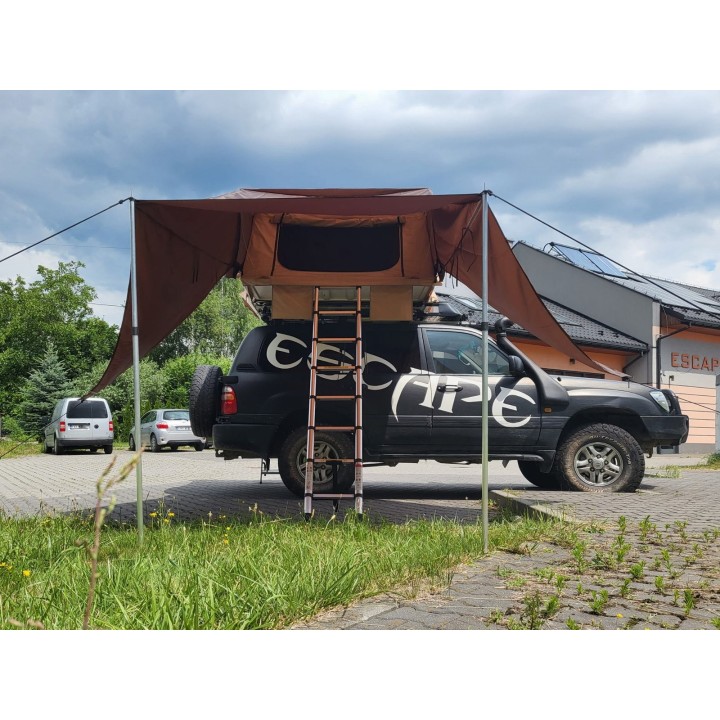 Zadaszenie do namiotu dachowego Escape VARIO 210 cm Brązowe - ujęcie 4
