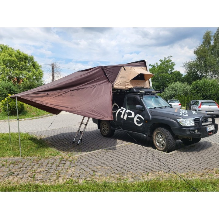 Zadaszenie do namiotu dachowego Escape VARIO 210 cm Brązowe - ujęcie 7