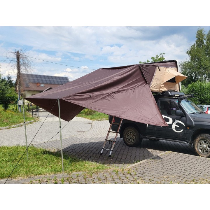 Zadaszenie do namiotu dachowego Escape VARIO 210 cm Brązowe - ujęcie 9