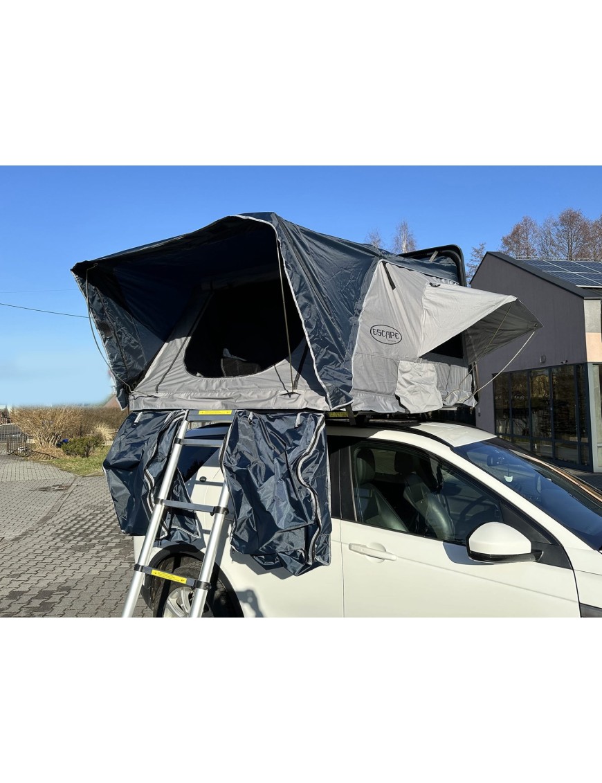 Namiot dachowy Escape VARIO 160 cm Szary – czarna pokrywa