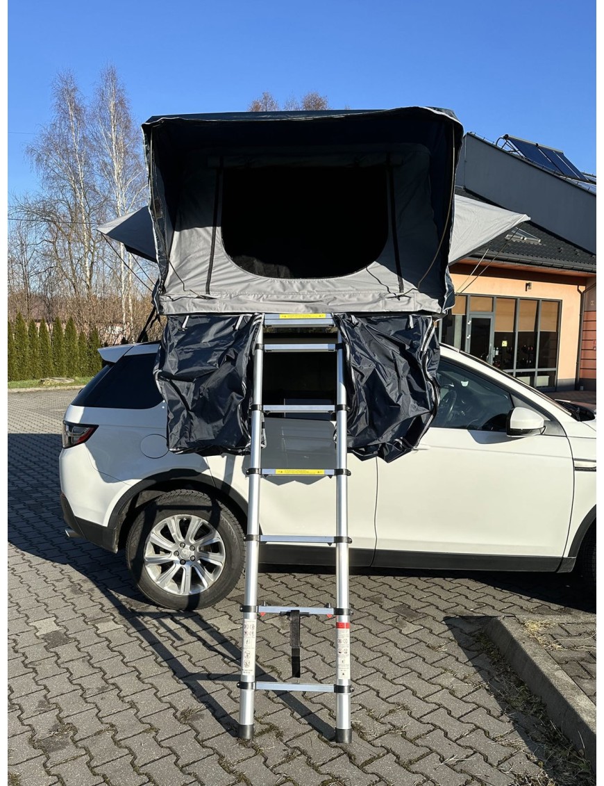 Namiot dachowy Escape VARIO 160 cm Szary – czarna pokrywa